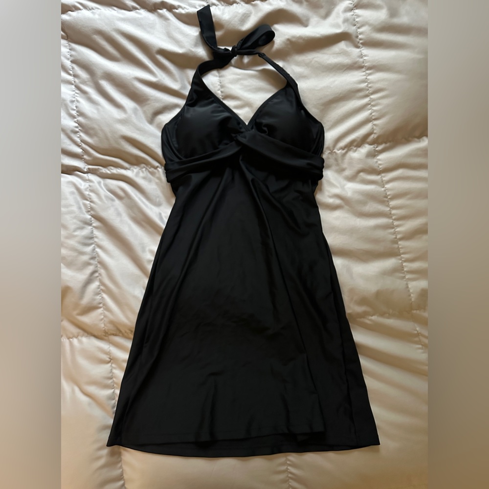 Black Athleta swim dress- no bottom or short included.